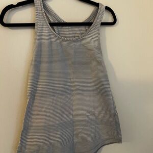 lululemon athletica Gray Striped Tank Top